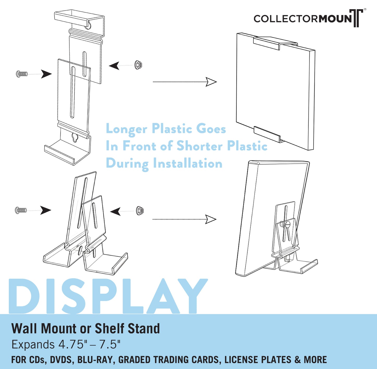DVDMount Video Game, 45 Record and Blu-Ray Frame Display