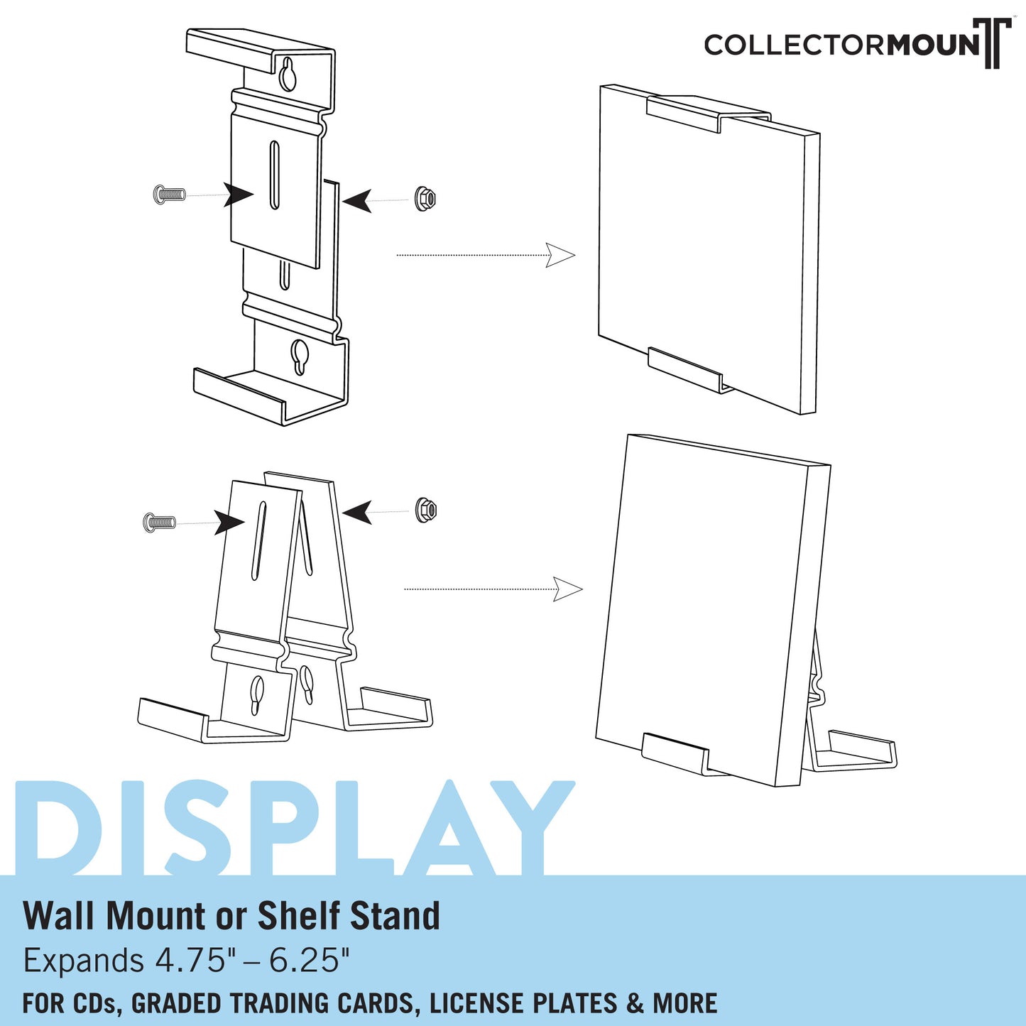 CDMount CD, License Plate and 8 Track Frame Display