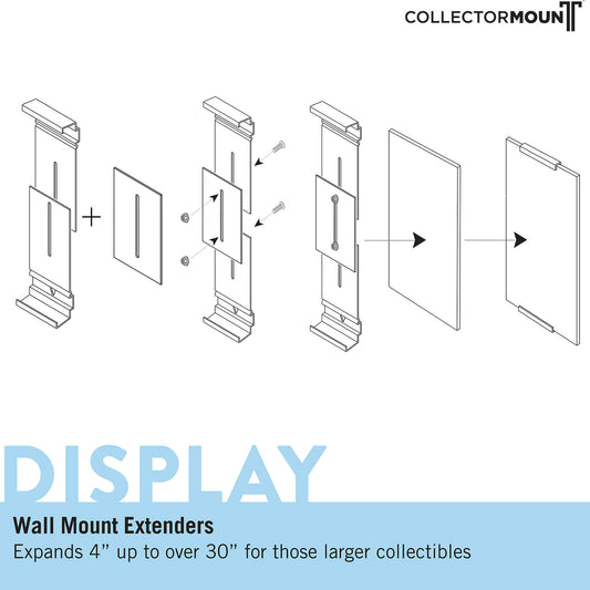 CollectorMount Card Mount 1 Pack, Trading Cards Stand and Wall Mount, Invisible Display for Collectible Cards